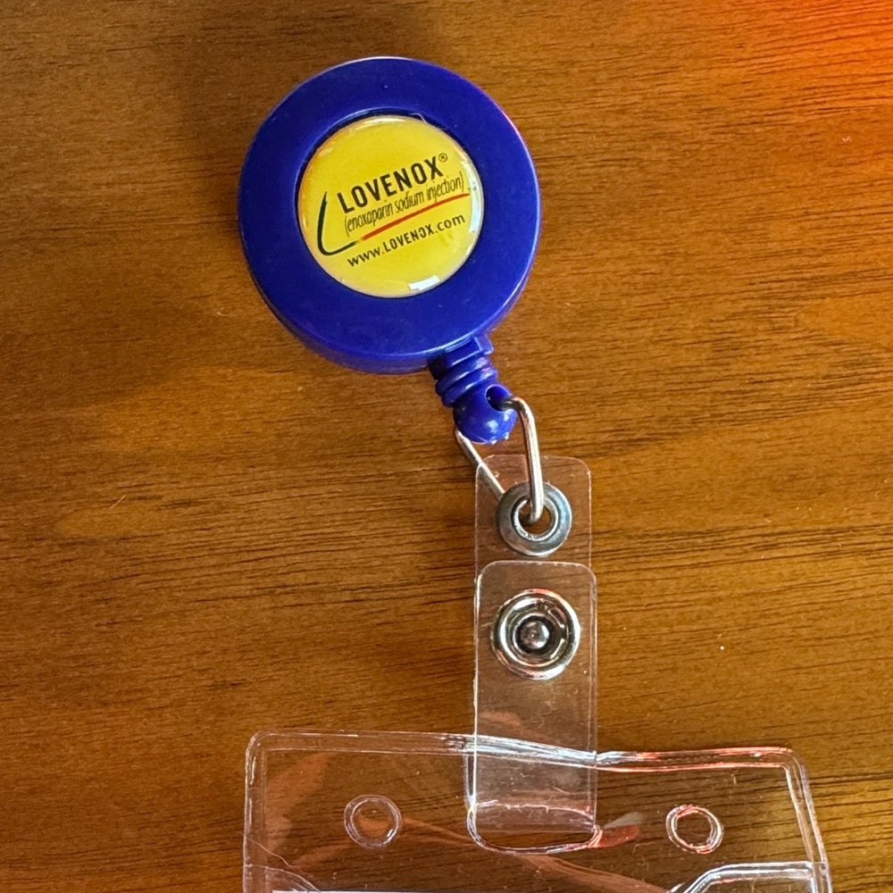 Vintage Pharmaceutical Lovenox Badge Reel